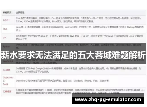 薪水要求无法满足的五大蓉城难题解析