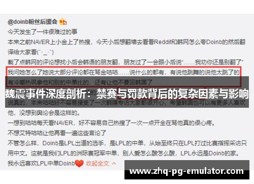 魏震事件深度剖析：禁赛与罚款背后的复杂因素与影响